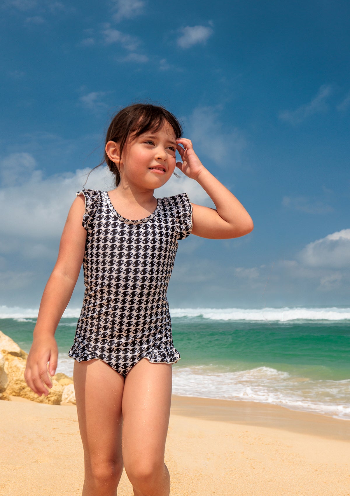 Sea Hound Little Girls Swimsuit - Mother & Daughter Set