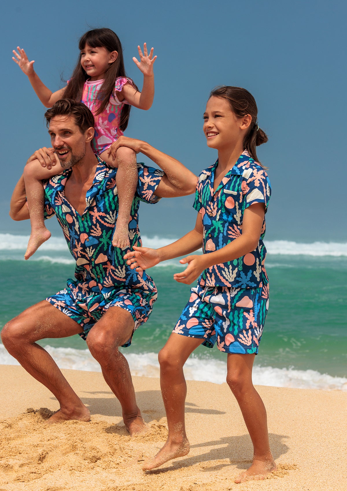 Palm Springs Little Girls Swimsuit - Father & Daughter Set
