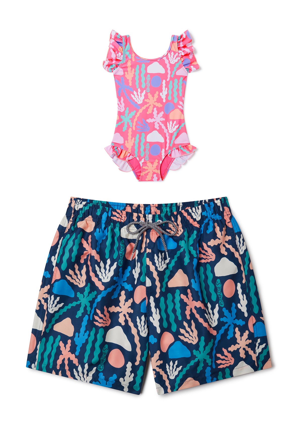 Palm Springs Little Girls Swimsuit - Father & Daughter Set
