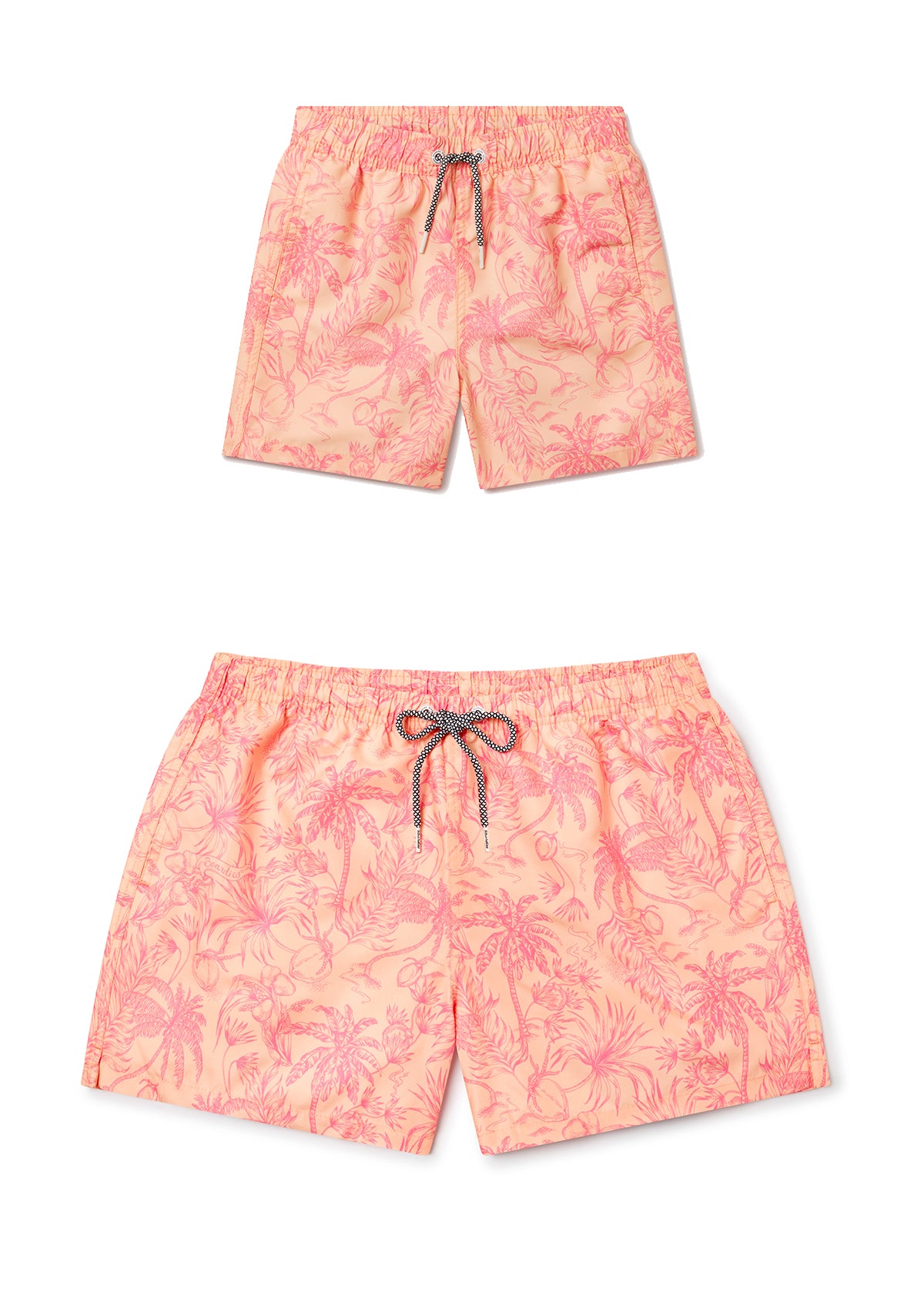 Peach Please Swim Shorts - Mother & Son Set