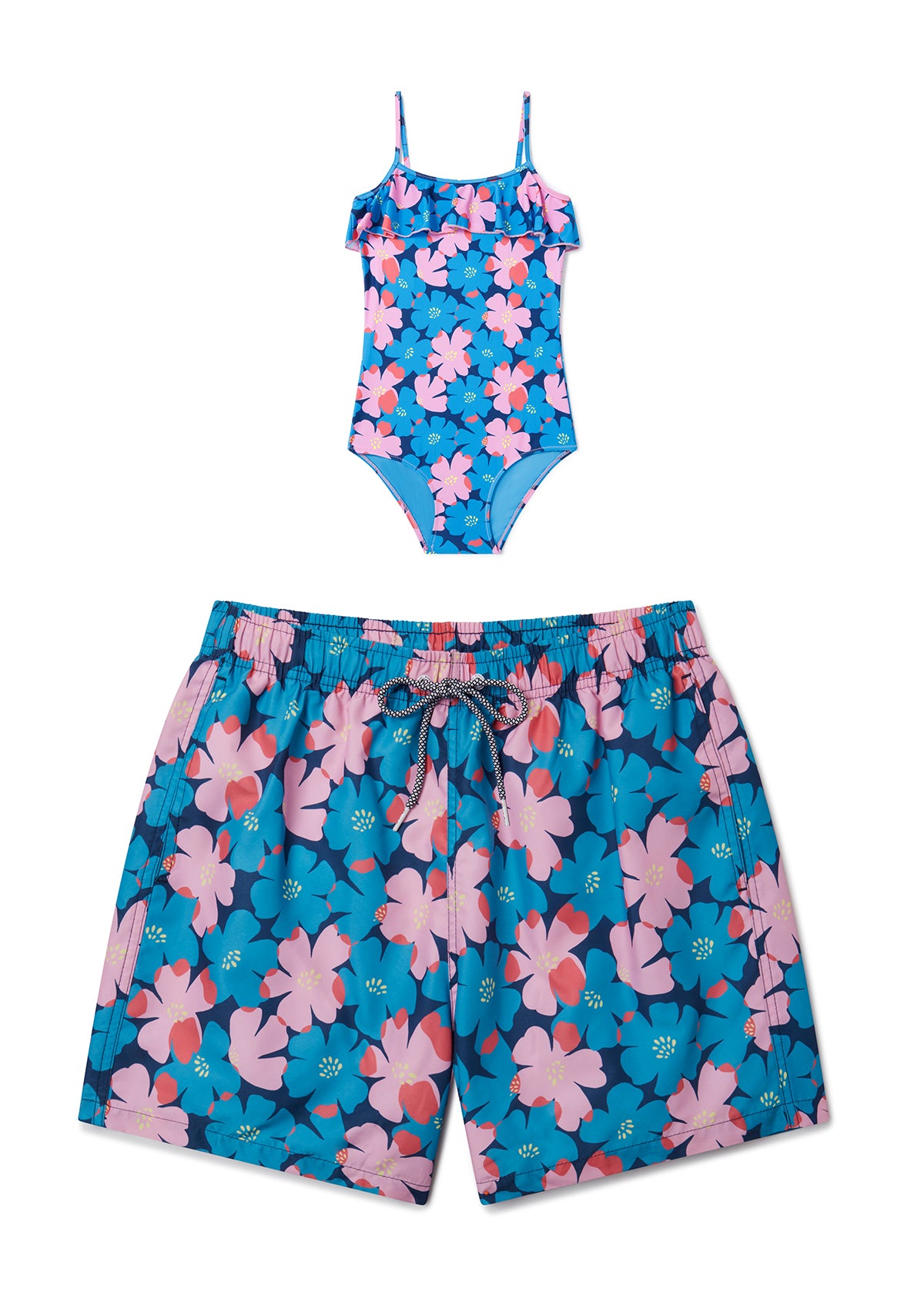 Sully Floral Older Girls Swimsuit - Father & Daughter Set
