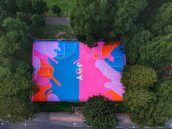 Boardies® Talks with UK Artist Lois O'Hara - Graphic Basketball Court