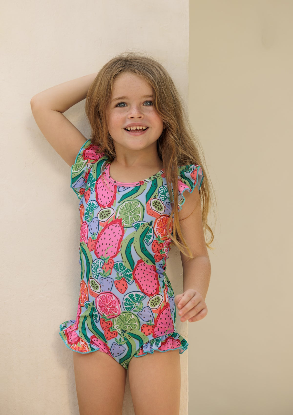 Ice & Slice Little Girls Swimsuit