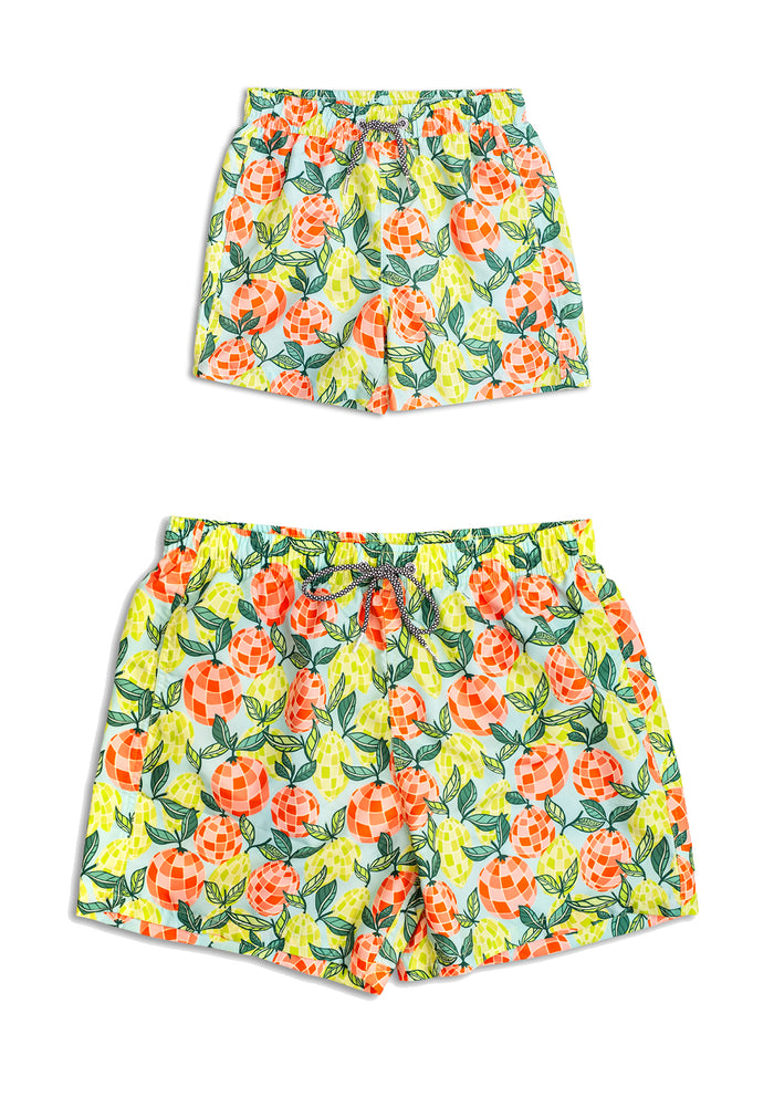 Citrus Disco Swim Shorts - Father & Son Set