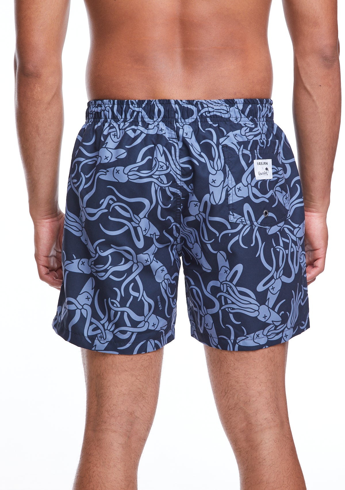 Boardies® X Raeburn Squid Grey Mid Shorts Back