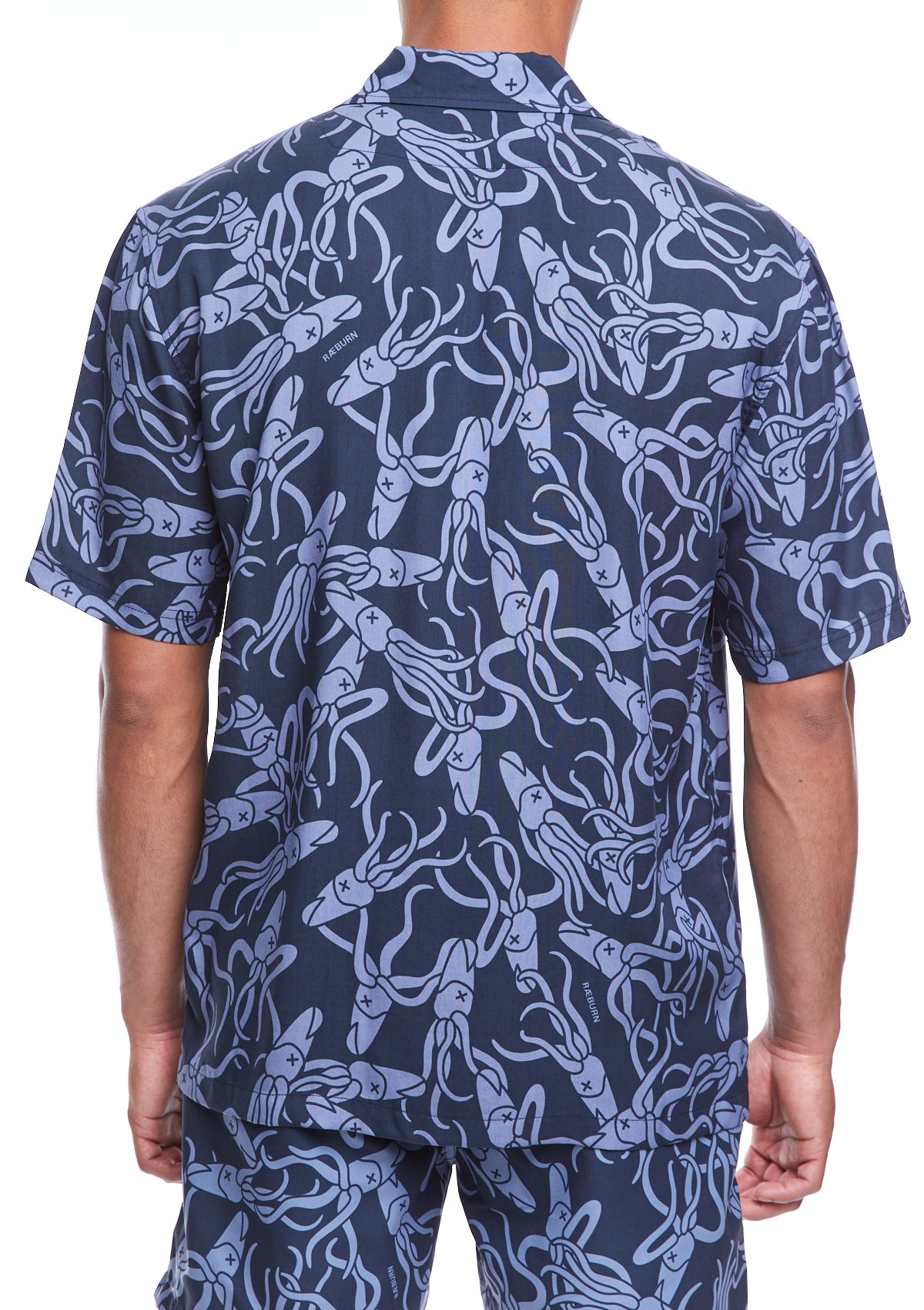 Boardies® X Raeburn Squid Grey Short Sleeve Shirt Back