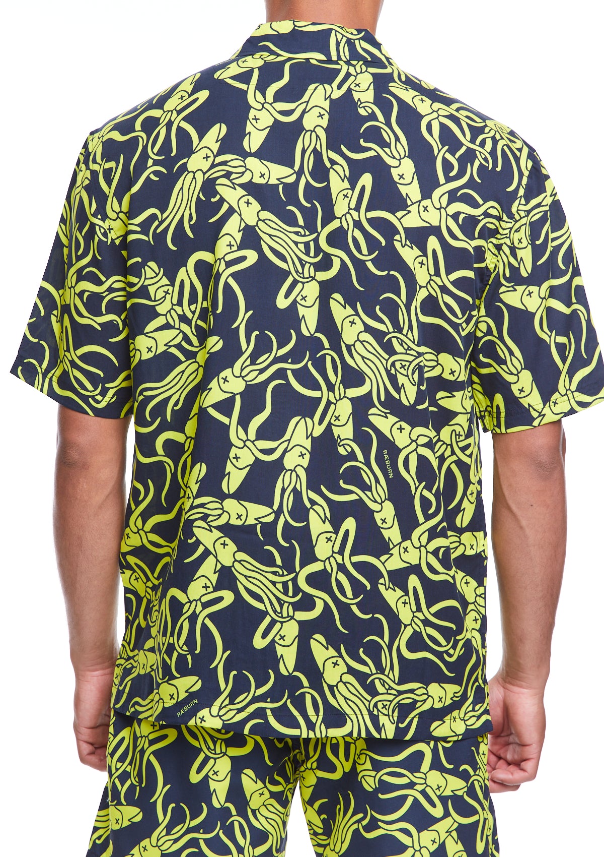 Boardies® X Raeburn Sharks Yellow Short Sleeve Shirt Back