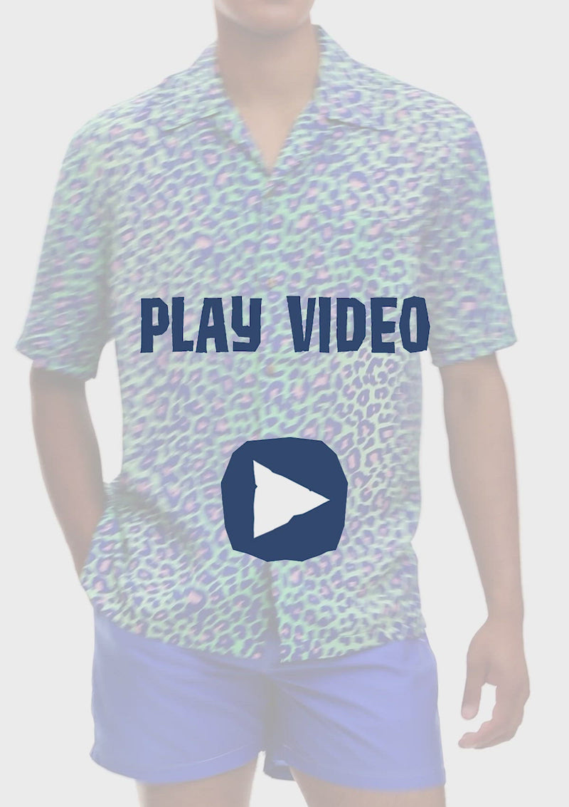 Boardies® SS22 Lime Leopard Short Sleeve Shirt - Try on Video