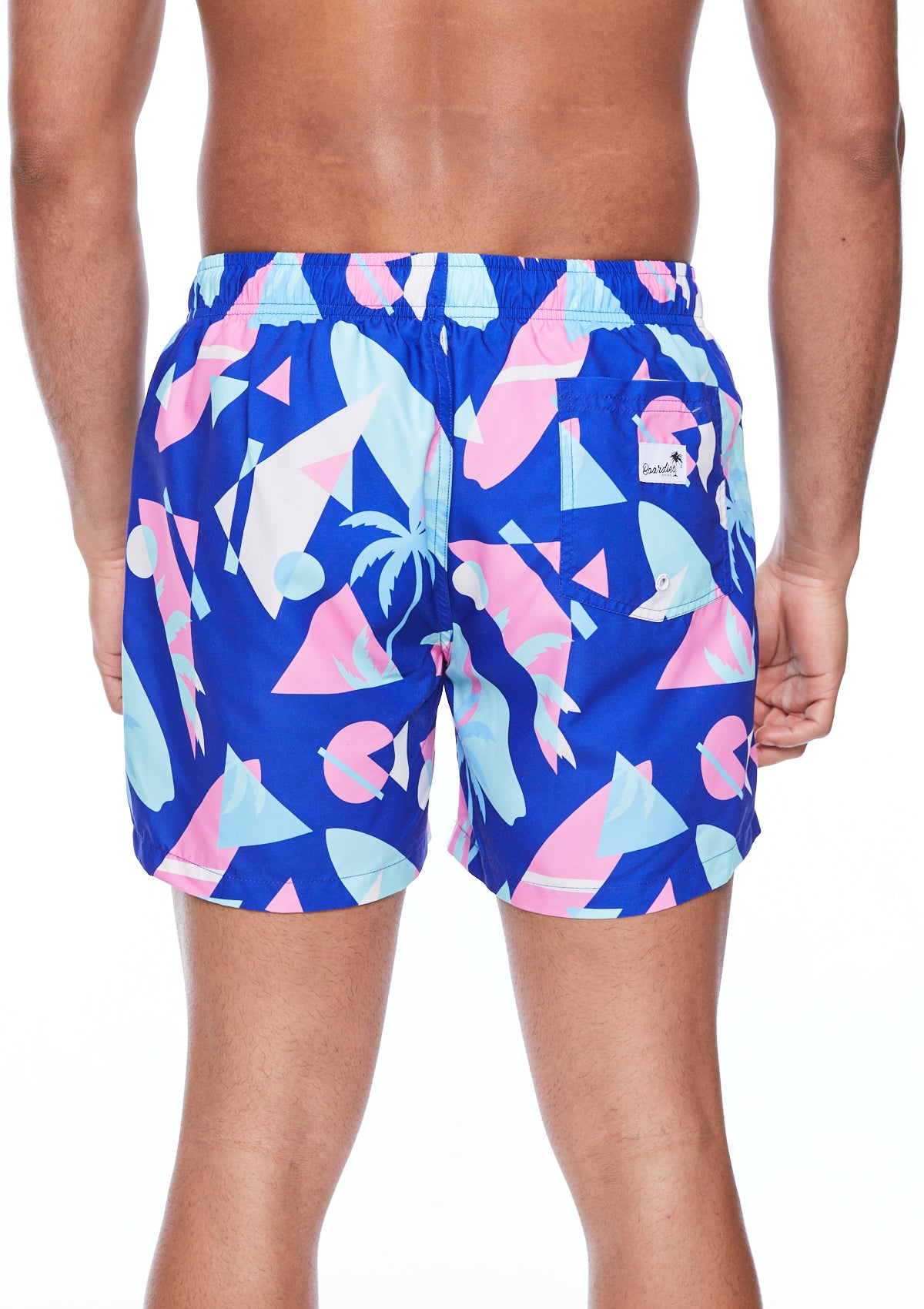 Boardies® Overlay Blue Mid Length Swim Shorts