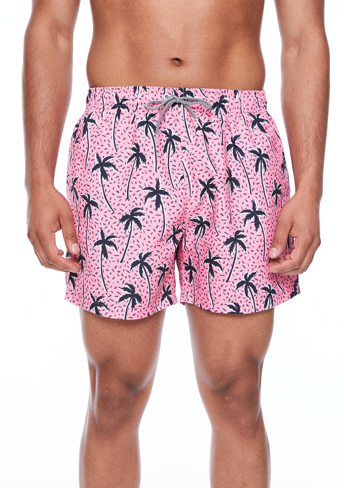 Boardies® Flair Palm Pink Mid Length Swim Shorts