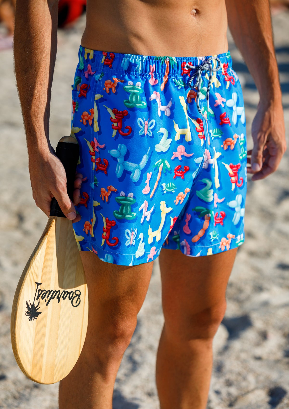 Boardies Balloon Animals II Mid Shorts Front Beach
