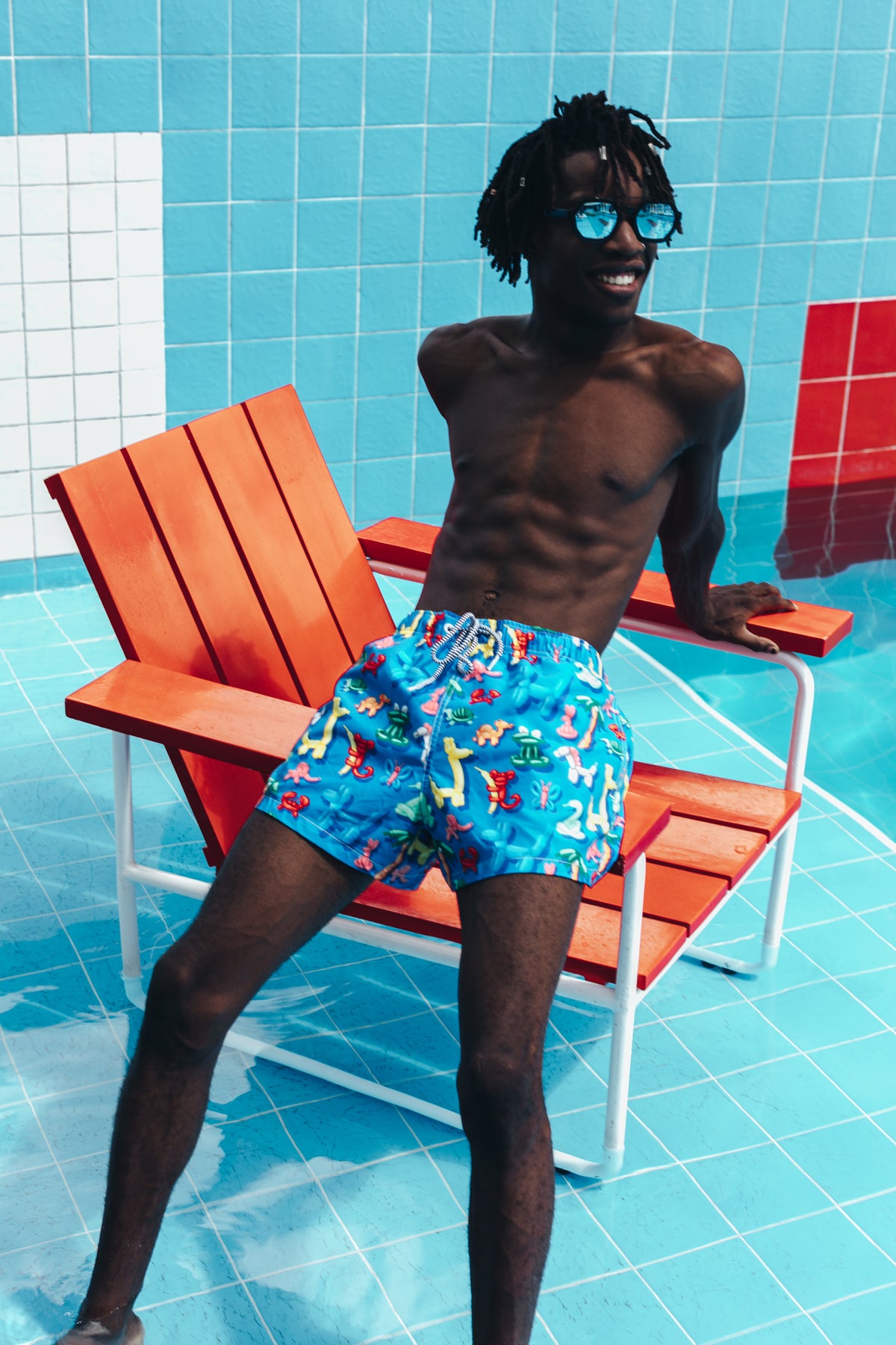 Boardies Balloon Animals Shortie Shorts Pool Chair