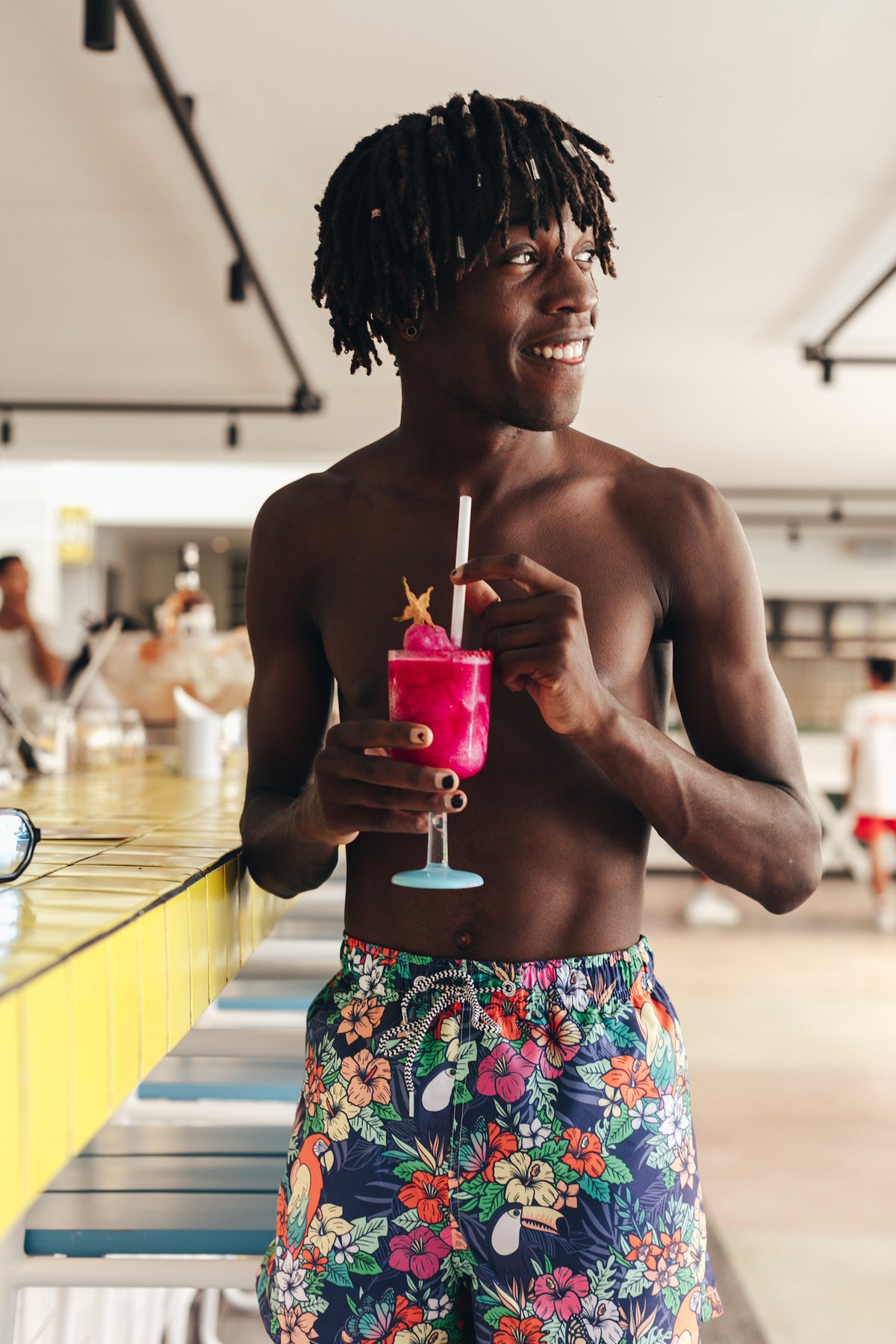 Boardies® Jungle Mid Shorts in Action