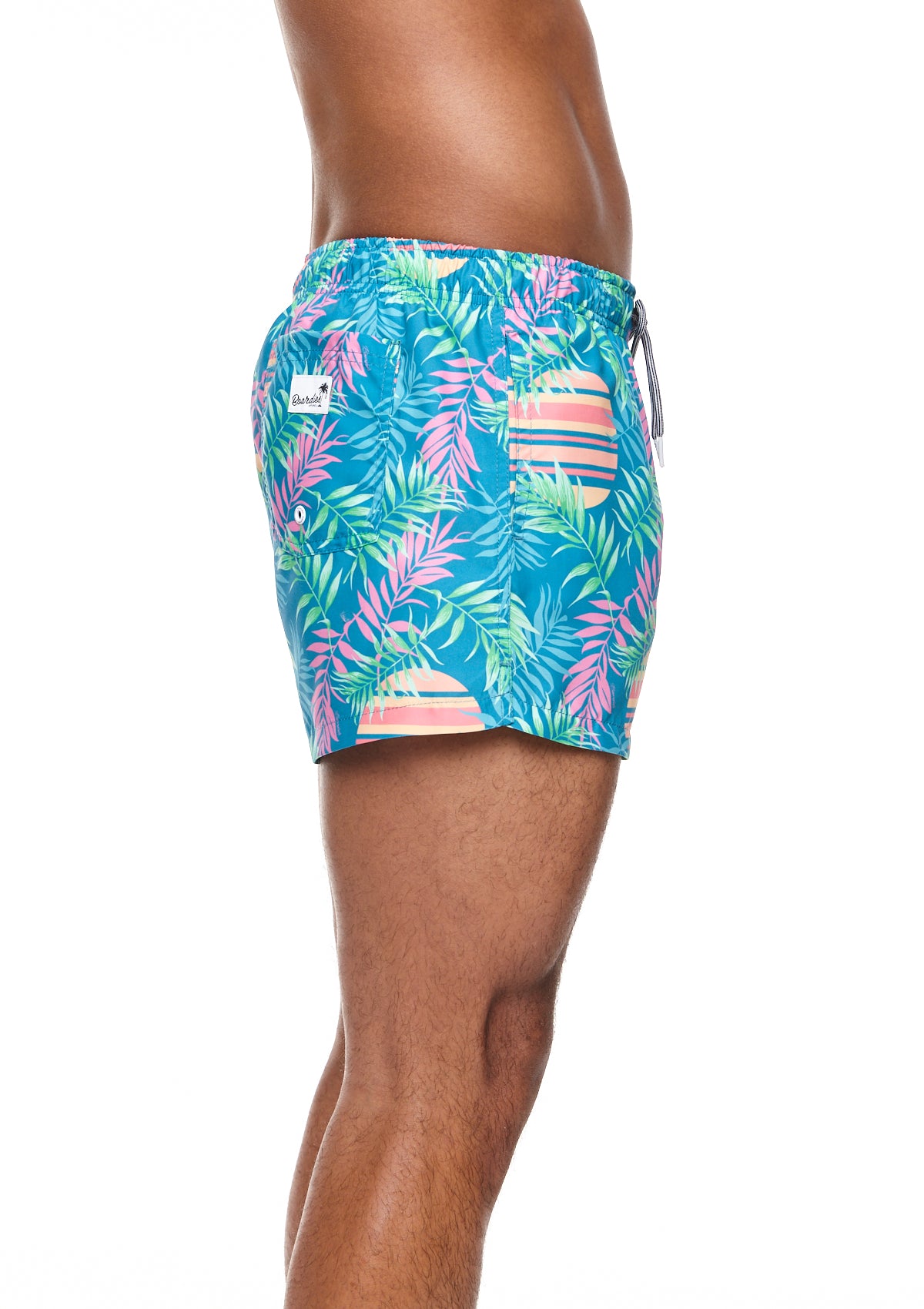 Boardies® Rising Palm Shortie Shorts Side