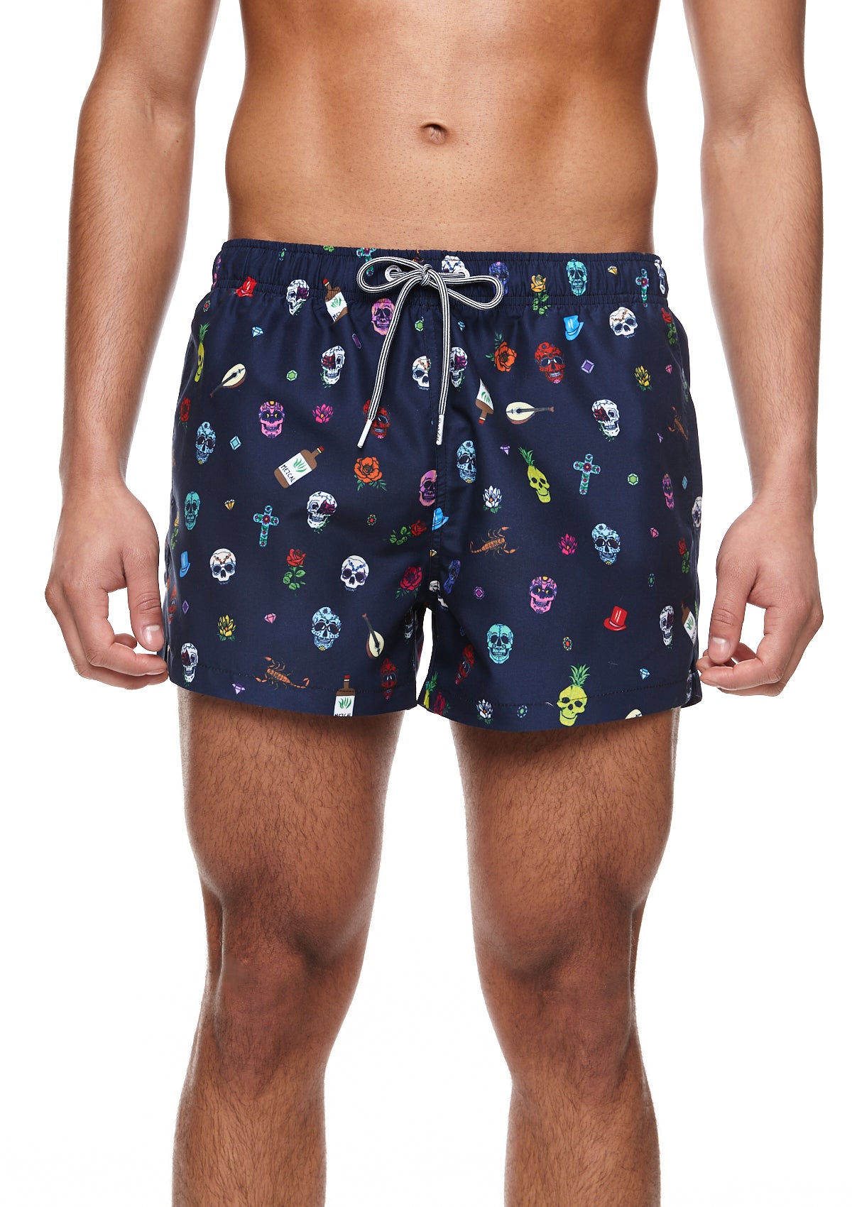 Boardies Day of the Dead Shortie Shorts Front