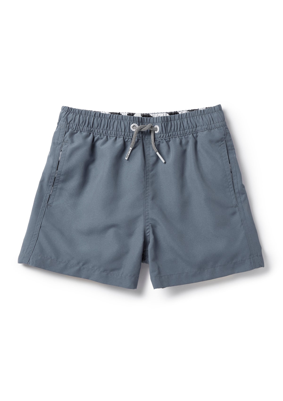 Boardies® Kids Vintage Navy Swim Shorts - Pre Water Reactive Flat Lay Front