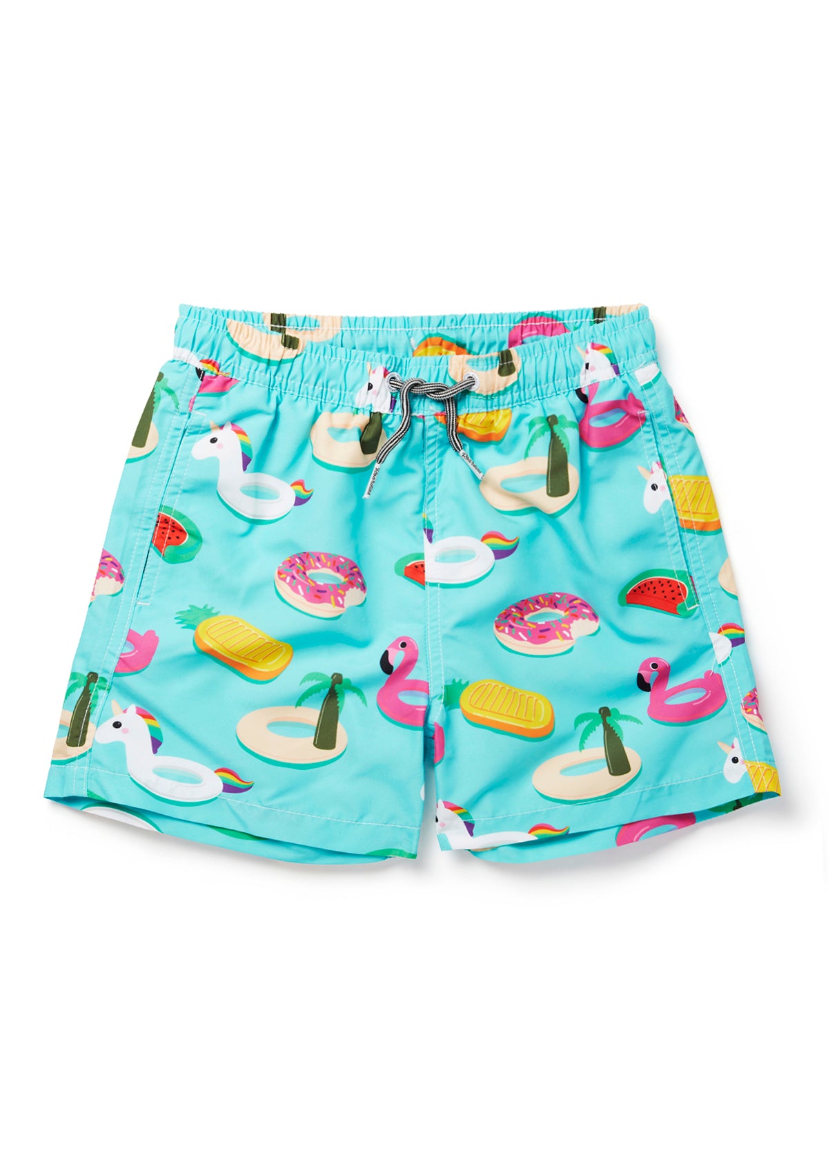Boardies® Kids Inflatables Swim Shorts Flat Lay Front