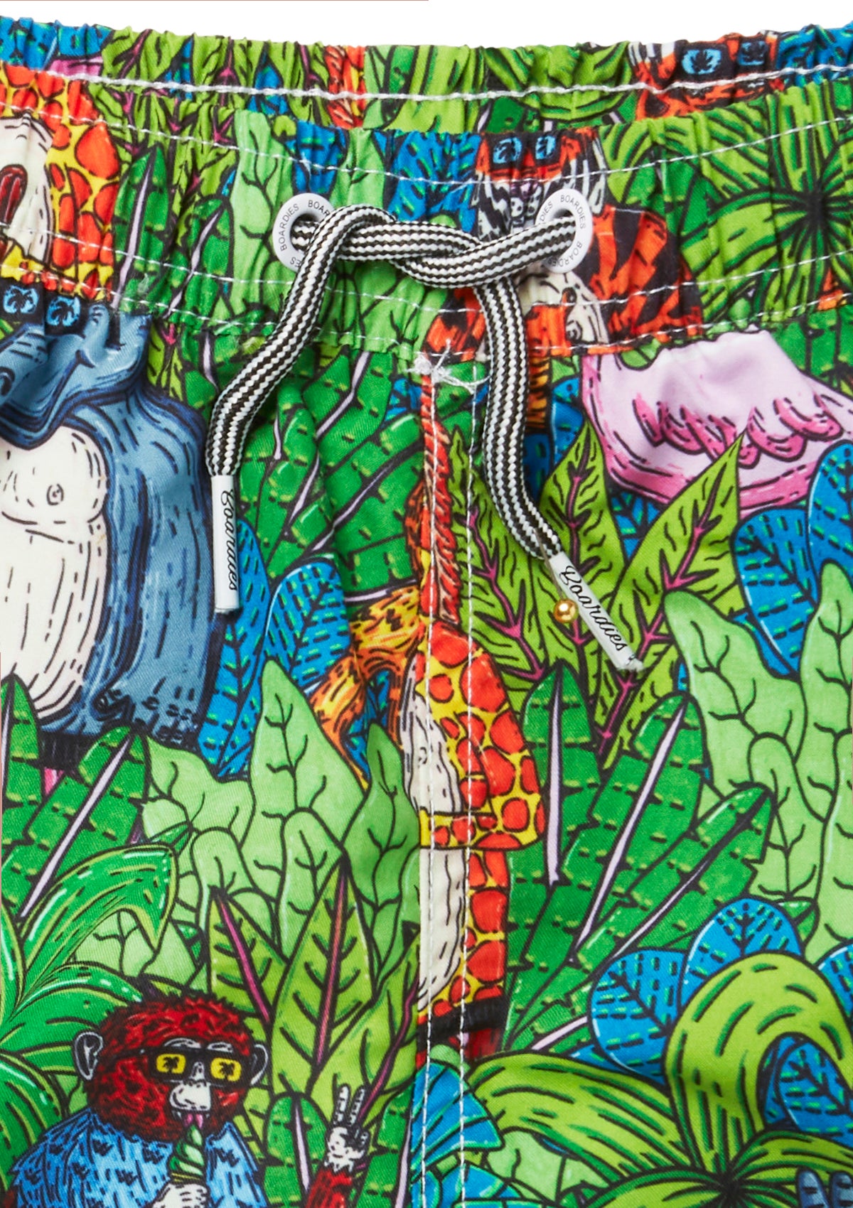 Boardies® Kids Mulga Jungle Print Detail Close Up