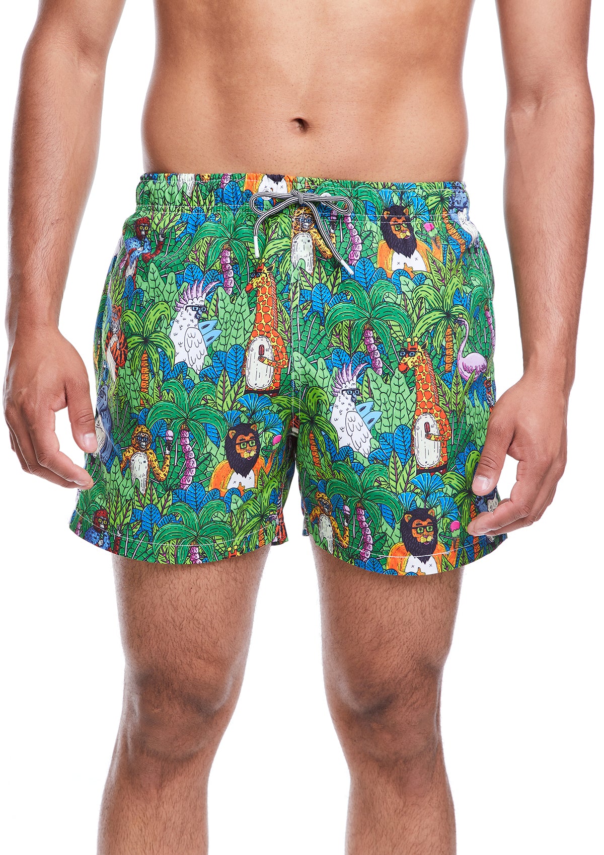 Boardies® Mulga Jungle Mid Shorts Front