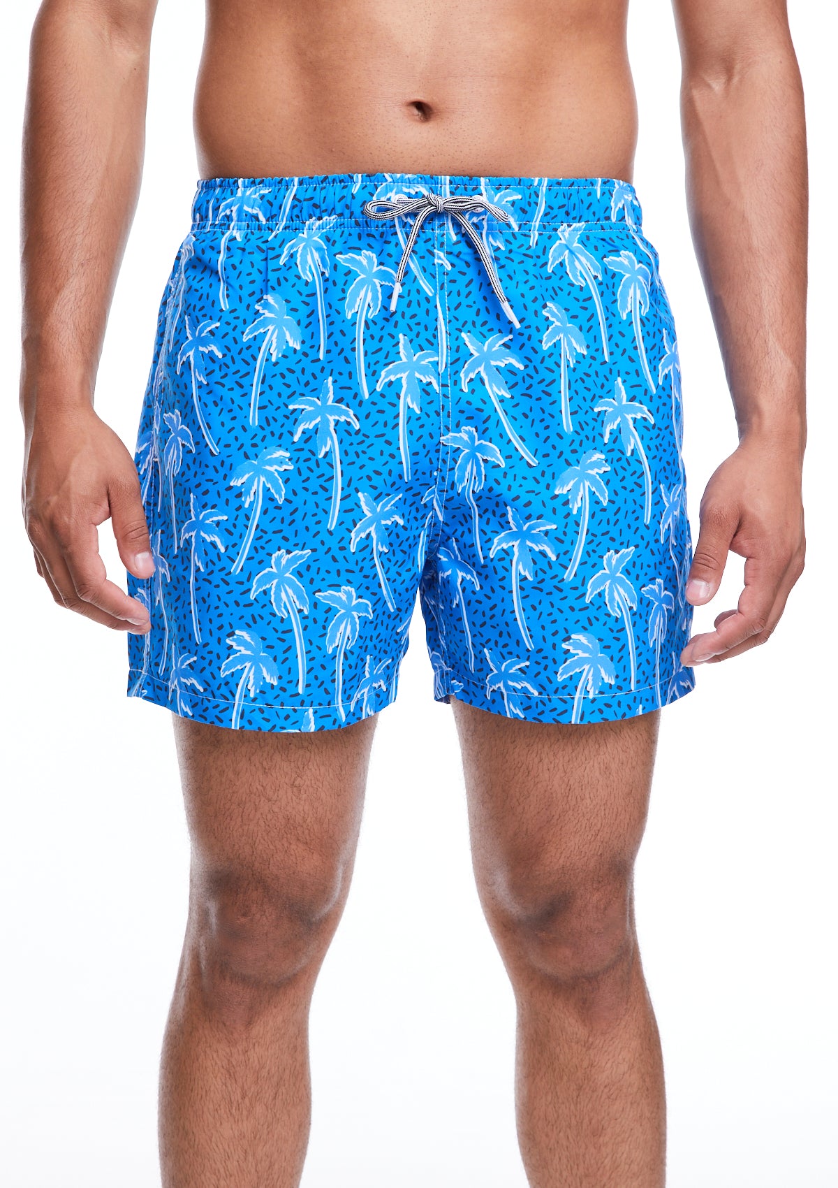 Boardies® SS22 Flair Palm Blue Mid Length Swim Shorts