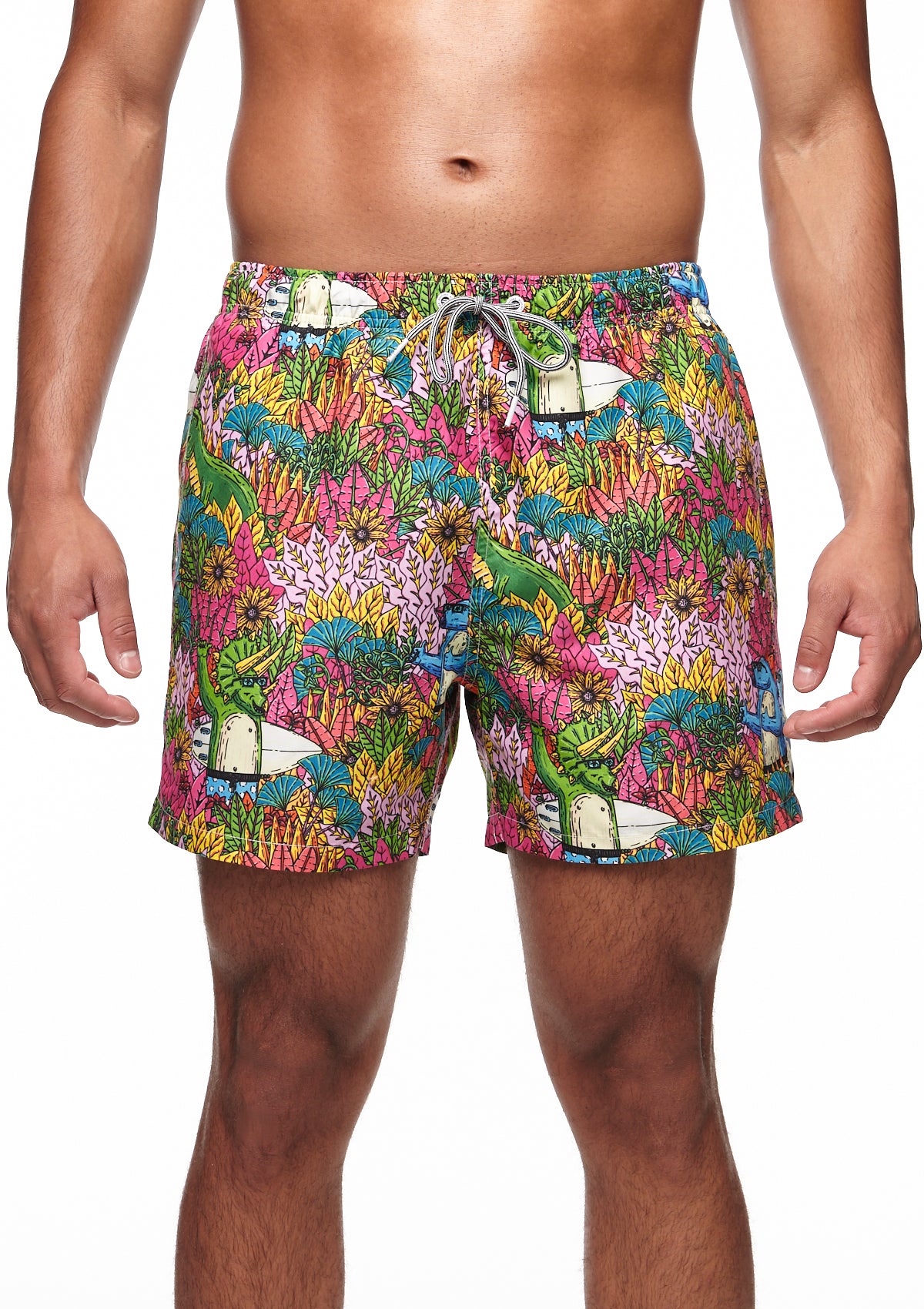 Boardies® Mulga Dinosaur Mid Shorts Front