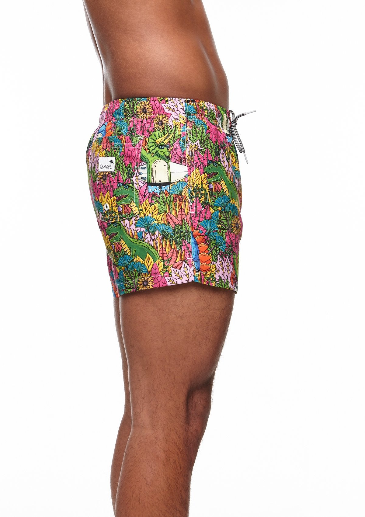 Boardies® Mulga Dinosaur Shortie Shorts Side 