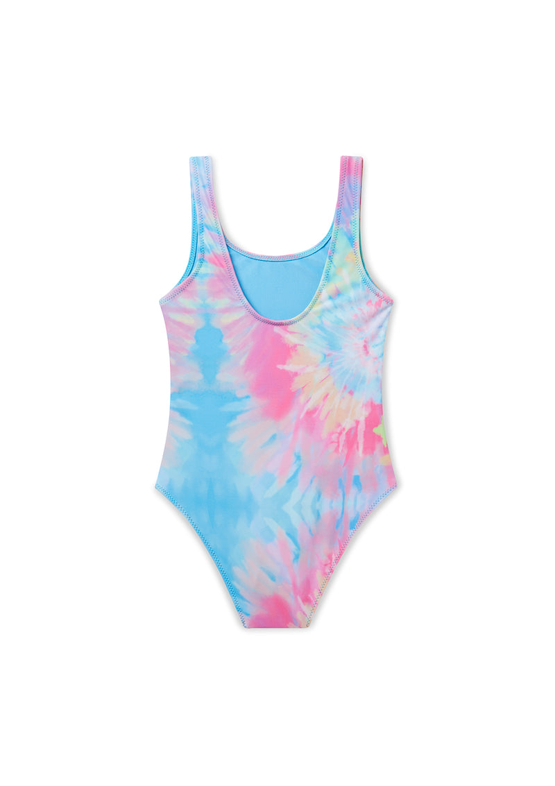 Boardies® Kids Little Girls Spiral Tie Dye Classic Swimsuit