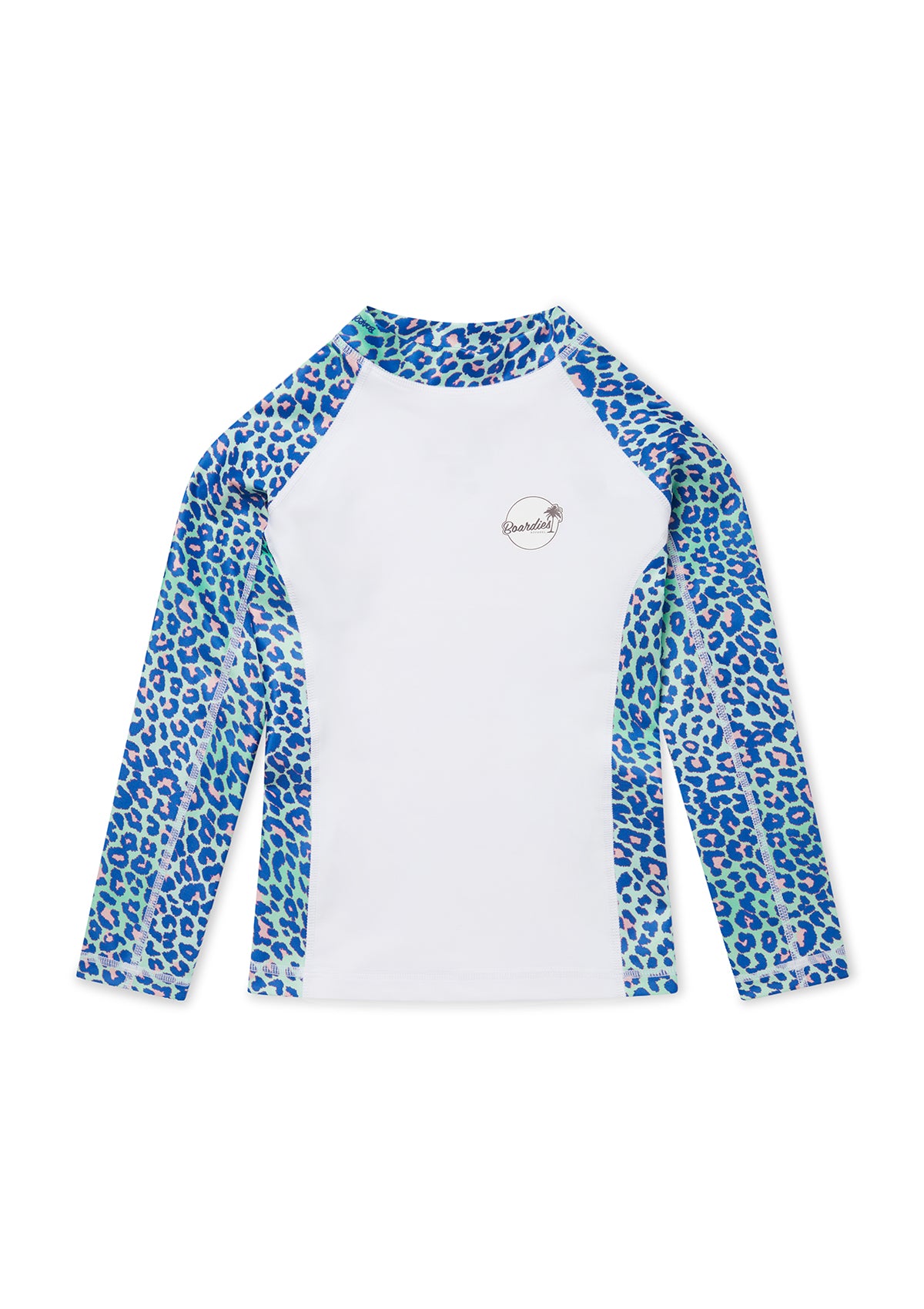 Boardies® Kids SS22 Lime Leopard Rash Guard