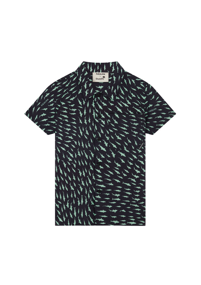 Kids RÆBURN Sharks Charcoal Shirt